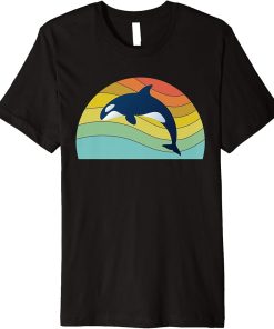 Retro Orca Killer Whale Ocean Sea Vintage Marine Aquatic Premium T-Shirt