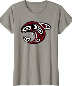 Womens Orca Killer Whale Pacific Northwest Native American Indian T-Shirt