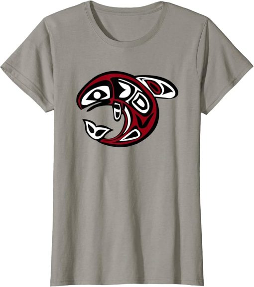 Womens Orca Killer Whale Pacific Northwest Native American Indian T-Shirt