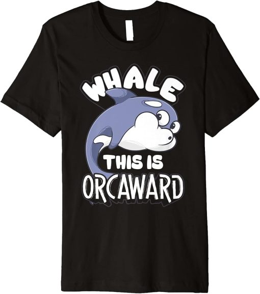 women men apparel: Funny animals whale orca Premium T-Shirt