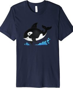 Cute Dolphin Whales Ocean Orca Whale Design Orcas Boys Girls Premium T-Shirt