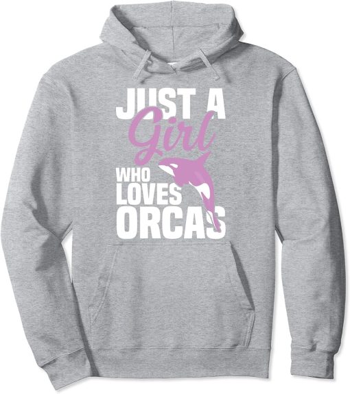 Orcas themed T-Shirt for girls or all the marine life lover Pullover Hoodie